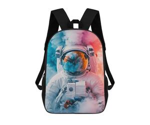sinyumoney Astronaut in Space Suit with Colorful Smoke Effect Mochila De Viaje Resistente Al Agua, Bolsa Para Computadora Para Adolescentes, Niñas, Niños, Mujeres Y Hombres 17inch