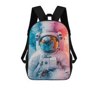 sinyumoney Astronaut in Space Suit with Colorful Smoke Effect Mochila Escolar Infantil De 17 Pulgadas Con Estampado 3D De Películas De Anime Para Niños, Mochila De Viaje, Mochila Escolar Infantil