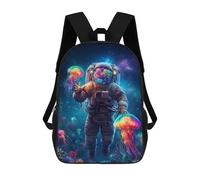 sinyumoney Astronaut in Space Suit with Jellyfish Mochila Escolar Impresa En 3D 17inch Mochilas De Moda Para Niños, Mochilas Escolares Para Niños De Primaria Y Secundaria