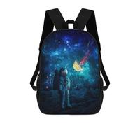 sinyumoney Astronaut in Space with Jellyfish Nebula Mochila Escolar Para Niños Mochila Escolar Impresa En 3D Mochila Escolar De Moda Para Niños De Primaria Y Secundaria 17inch