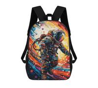 sinyumoney Astronaut Line Space Mochila Escolar Para Niños Y Niñas, Mochila Informal De Viaje, Mochila De Gran Capacidad Para El Día A Día 17inch