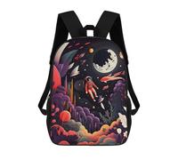 sinyumoney Astronaut Little Girl Mochila Infantil, Mochila Escolar Impresa En 3D, Mochila Para Niños Y Niñas, Mochila Escolar Ajustable Para La Escuela Primaria 17inch