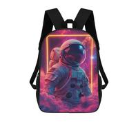 sinyumoney Astronaut Neon Space Mochila Escolar Infantil De 17 Pulgadas, Impresa En 3D, Estilo Casual, Para Niños, Ideal Para Viajes, Como Mochila Escolar O Para Llevar Libros.