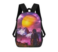 sinyumoney Astronaut on Alien Planet -15 Mochila Escolar Mochilas Escolares Para Niñas Y Niños Mochila Con Bolsillo Mochila Escolar De Moda Para Niños 17inch