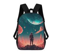 sinyumoney Astronaut on Alien Planet -23 Mochila De Peluche Con Dibujos Animados, Mochila 3D Para Niños, Bolsa Escolar, Idea De Regalo De Cumpleaños Para Niños Y Niñas 17inch