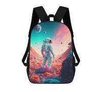 sinyumoney Astronaut on Alien Planet -4 Mochila Escolar Infantil De Moda Informal Mochilas Infantiles Impresas En 3D Mochila Grande Para Niño 17inch