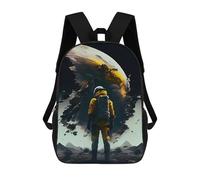 sinyumoney Astronaut on Alien Planet -8 Mochila Escolar Para Niñas Y Niños, Mochilas De Gran Capacidad, Mochilas Ligeras Para Niños Y Estudiantes 17inch