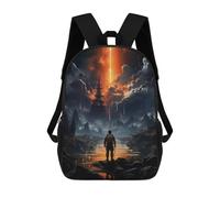 sinyumoney Astronaut on Alien Planet Mochila Escolar Infantil, Mochilas Impresas En 3D, Mochilas Escolares De Moda Para Niños De Primaria Y Secundaria 17inch