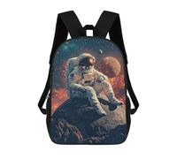 sinyumoney Astronaut on Asteroid in Space Mochila Escolar De Moda, Mochila Para Material Escolar, Mochila Impermeable Informal Para Hombres/mujeres 17inch