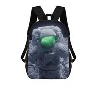 sinyumoney Astronaut on The Moon-3 Mochila Escolar De 17 Pulgadas Para Adolescentes, Con Estampado 3D, Ajustable Y Con Bolsillos, Ideal Para Niños, Niñas Y Estudiantes.