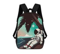 sinyumoney Astronaut Pensive Mochilas Para Niños, Mochilas Escolares Personalizadas En 3D Para Niños Y Niñas, Mochilas Escolares Grandes, Mochilas Informales Para El Día A Día 17inch