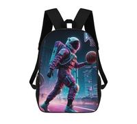 sinyumoney Astronaut Playing Basket Mochilas Infantiles Impresas En 3D Para Niños, Mochilas Escolares De Moda, Mochilas De Viaje, Mochilas Escolares Para Niños De Primaria 17inch