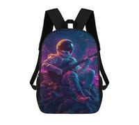 sinyumoney Astronaut Playing Guitar in Space-5 Mochila Escolar Infantil De 17 Pulgadas Con Estampado 3D, Mochila Moderna Para Niños, Mochilas De Viaje, Bolsas Para Libros, Mochila Escolar Infantil