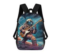 sinyumoney Astronaut Playing Guitar in Space -5 Mochila Escolar Para Niñas Y Niños, Mochilas De Gran Capacidad, Mochilas Ligeras Para Niños Y Estudiantes 17inch