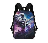 sinyumoney Astronaut Playing Guitar in Space -7 Mochila Escolar Para Niñas Mochila Impermeable Mochila Informal De Día Mochila Ligera Para Niño Y Niña Mochila Escolar 17inch