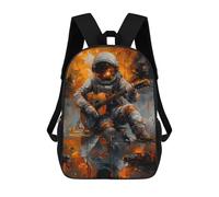 sinyumoney Astronaut Playing Guitar Mochila Ligera Informal Para El Día A Día, Mochila Escolar Para Hombres/mujeres 17inch