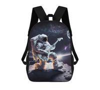 sinyumoney Astronaut Playing Guitar on The Moon Mochilas Para Niños Mochila Escolar Mochila Escolar Impresa En 3D Para Niños Estudiantes De Primaria Y Secundaria 17inch