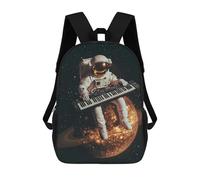 sinyumoney Astronaut Playing Keyboard in Space Mochilas Infantiles Mochila Escolar Impresa En 3D Para Niños Mochilas De Viaje Bolsas Para Libros Para Niños 17inch Mochila Escolar