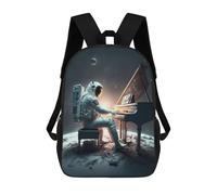 sinyumoney Astronaut Playing Piano in Space Mochila Infantil, Mochila Escolar Impresa En 3D, Mochila Para Niños Y Niñas, Mochila Escolar Ajustable Para La Escuela Primaria 17inch