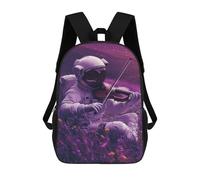 sinyumoney Astronaut Playing Violin in Space Mochila Escolar/para Ordenador Portátil Para Colegio/trabajo/viajes Para Camping, Aventuras Al Aire Libre Y Viajes Diarios 17inch