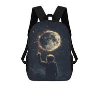 sinyumoney Astronaut Reaching for The Moon Mochilas Escolares Para Ordenador, Ideales Para El Colegio/trabajo/viajes, Acampadas, Aventuras Al Aire Libre Y Viajes Diarios 17inch