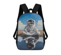 sinyumoney Astronaut Reflection in Water Mochila Mochila Informal Para El Día A Día, Para La Escuela, El Trabajo Y Los Viajes Para Hombres, Mujeres Y Adolescentes 17inch