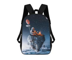 sinyumoney Astronaut Roasting Marshmallows on A Floating Rock Mochila Escolar Infantil De Moda Informal Mochilas Infantiles Impresas En 3D Mochila Grande Para Niño 17inch