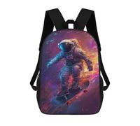 sinyumoney Astronaut Skateboarding in Space Mochila Escolar, Mochila Para Portátil, Mochila Para Niños/niñas/adolescentes 17inch
