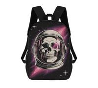 sinyumoney Astronaut Skull in Space Mochila Escolar Para Niños De 17 Pulgadas, Mochila Informal De Viaje Para Niños Y Niñas, Mochila De Gran Capacidad Para El Día A Día 17inch