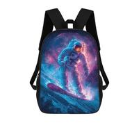 sinyumoney Astronaut Snowboarding in Space-1 Mochila Infantil De 17 Pulgadas, Mochila Escolar Con Estampado 3D De Dibujos Animados Para Niños Y Adolescentes.