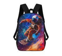 sinyumoney Astronaut Snowboarding in Space Mochila Escolar Grande Resistente Al Agua Para Portátil Para Niñas Y Adolescentes 17inch