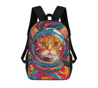 sinyumoney Astronaut Space Animal Cat Mochila De Moda Para Papelería, Impermeable, Informal, Para Hombres, Mujeres Y Adolescentes 17inch