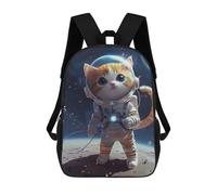 sinyumoney Astronaut Space Cat Mochila Escolar Impresa En 3D Mochilas Informales Para Niños Mochila Escolar Impresa En 3D Para Niños De Primaria Y Secundaria 17inch