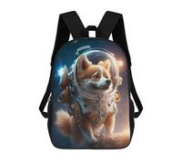 sinyumoney Astronaut Space Corgi Dog Mochila Escolar Impresa En 3D Para Niños, Mochila Escolar Informal De Moda Para Viajes Para Niños Y Estudiantes 17inch