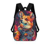 sinyumoney Astronaut Space Corgi Mochila Escolar Impresa En 3D 17inch Mochila Escolar Infantil Mochilas De Viaje Mochila Informal De Moda Para Niños Y Estudiantes