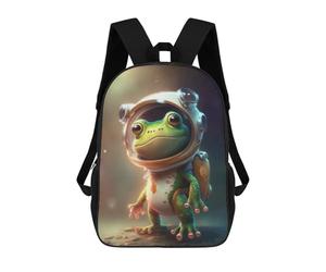 sinyumoney Astronaut Space Frog Mochila Escolar Mochila De Día Mochila De Negocios Mochila Impermeable Para Libros Para Hombres/mujeres 17inch