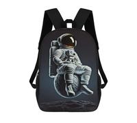 sinyumoney Astronaut Space Husky Mochila De Día, Mochila Profesional, Bolsa De Libros Impermeable Para Hombres/Mujeres, Sitting On The Moon, 17"