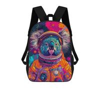 sinyumoney Astronaut Space Koala Mochilas Impresas En 3D Para Niños, Mochila Escolar, Mochila Informal Para Exteriores, Mochila Informal De Moda Para Niños, Lindas Bolsas De Viaje 17inch