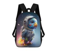 sinyumoney Astronaut Space Parrot Mochila Escolar De 17 Pulgadas Para Adolescentes, Con Estampado 3D, Ajustable Y Con Bolsillos, Ideal Para Niños, Niñas Y Estudiantes.