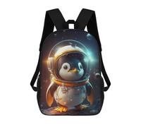 sinyumoney Astronaut Space Penguin Mochilas Escolares Mochila Escolar Ligera Mochila De Día Mochila Escolar Para La Universidad Para Niños/Niñas/Adolescentes 17inch