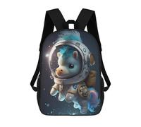 sinyumoney Astronaut Space Pony Horse Mochila Ligera Informal Para El Día A Día, Mochila Escolar Para El Campus, Actividades Al Aire Libre, Viajes Y Deportes 17inch