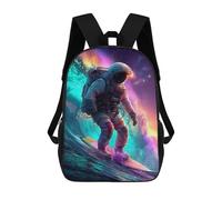 sinyumoney Astronaut Surfing in Space -2 Mochila Escolar Grande Resistente Al Agua Para Portátil Para Niñas Y Adolescentes 17inch