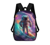 sinyumoney Astronaut Surfing in Space-4 Mochila Escolar Resistente Al Agua Para Ordenador Portátil: Perfecta Para Viajes, Trabajo Y Uso Diario 17inch