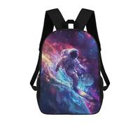 sinyumoney Astronaut Surfing in Space Mochilas Para Niños 17inch Mochila Escolar Mochila Escolar Impresa En 3D Para Niños De Primaria Y Secundaria
