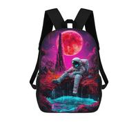 sinyumoney Astronaut Under Red Moon Mochila Escolar Infantil Impresa En 3D Para Niños, Mochilas De Viaje, Bolsas Para Libros, Mochila Escolar Infantil 17inch