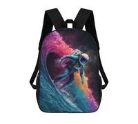 sinyumoney Astronaut Wave Surfer Mochilas Mochilas Infantiles Mochila Escolar Mochila Escolar Infantil Impresa En 3D Mochilas De Viaje De Moda Para Niños De Primaria Y Secundaria 17inch