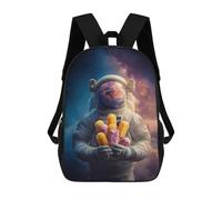 sinyumoney Astronaut with Ice Cream in Space Mochila Escolar, Mochila De Negocios, Mochila Impermeable Para Libros, Para Acampar, Aventuras Al Aire Libre Y Viajes Diarios 17inch