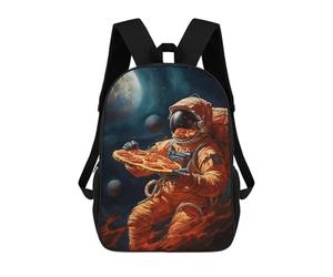 sinyumoney Astronaut With Pizza Space Mochila Escolar Ligera Para Aeropuerto, Estudiantes Universitarios, Mochila Para Adolescentes, Chicas, Chicos, Mujeres Y Hombres 17inch