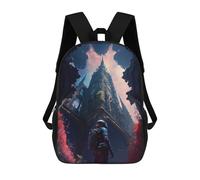 sinyumoney Astronauts Dark Cathedral Mochilas De 17 Pulgadas Para Niños, Mochilas Escolares Impresas En 3D Para Estudiantes De Primaria Y Secundaria, Para Niños Y Niñas.