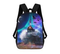 sinyumoney Astronaut's Floating House Mochila Escolar Para Niñas Mochila Impermeable Mochila Informal De Día Mochila Ligera Para Niño Y Niña Mochila Escolar 17inch